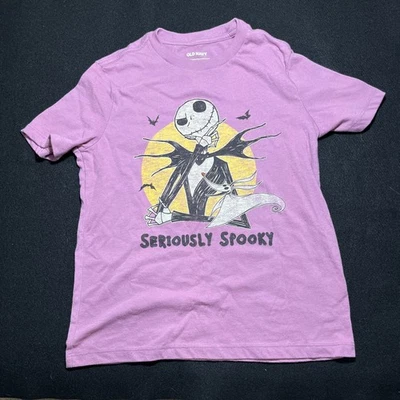 Old Navy Disney Nightmare Before Christmas Halloween Lavender Boys Tee Medium 8 - Image 1 of 2
