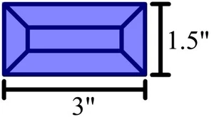 Biseles de colores - Biseles de 1,5x3 - AZUL - (5) - Imagen 1 de 1