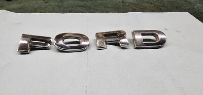 1978-1979 - 1982  Bronco and FORD TRUCK HOOD TailGate LETTERS CHROME F100 F150 - Image 1 of 4