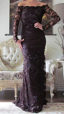 EMILIO PUCCI Pasarela Completo en Encaje, Vestido Largo Adornado It 40, EE. UU. 4-6, UK 8, XS-S Foto 1 de 4