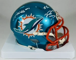 Tua Tagovailoa Jaylen Waddle Signed Miami Dolphins Flash Mini Helmet + Fanatics - Picture 1 of 2