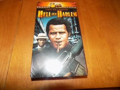 HELL UP IN HARLEM Fred Williamson Soul Cinema Movie Classic RARE VHS SEALED NEW - Image 1 of 2