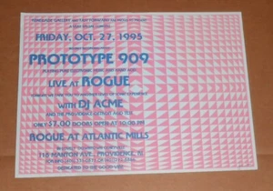 Prototype 909 Poster 1995 Original 14.5x11 DJ Acme RARE Electronic SIGNED - Picture 1 of 1