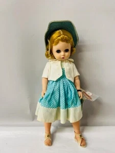 1956 Madame Alexander "Lissy" in Polka Dot Turquoise- DAMAGED - Picture 1 of 5