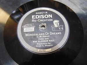 RAE ELEANOR BALL EDISON DIAMOND DISC 78RPM RECORD 50857 VIOLIN HAVANA MOON - Foto 1 di 2
