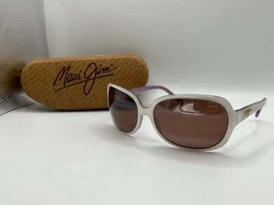 Gafas de sol vintage Maui Jim MJ 225-05 Rainbow Falls blancas nacaradas MJ 225 05 Foto 1 de 4