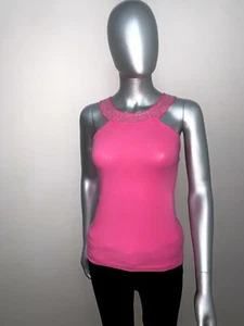 VERSACE Crystal Embellished Top - Pink - Size XS (UK 6, US 2) - Picture 1 of 12