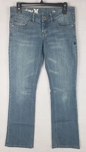 Hurley Jeans 72 Bootcut Womens Size 28 Low Rise Blue Denim Stretch - Picture 1 of 17