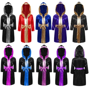 Kids Boys Boxing Costume Metallic Hooded Halloween Costume Boxer Cloak Costume - Picture 1 of 62