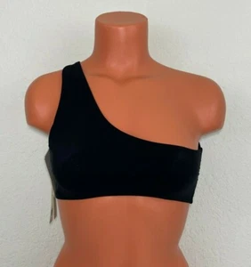 Tory Burch Womens One-Shoulder Bikini Top Black Size Small - Picture 1 of 4