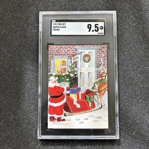 1991 Pro Set Santa Claus Promo Sleigh Rudolph Rare SGC 9.5