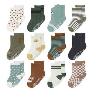 Unisex Baby 12 Stück Bio Baumwolle Socken, Neutral 0-3 Monate von The Peanutshell - Bild 1 von 5