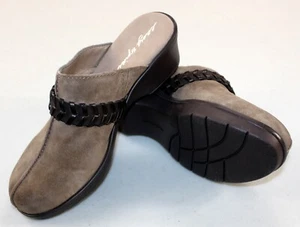 Easy Spirit Pierson - Leather Mule/Clog w/ Braiding - Taupe/Brown - Women US 7.5 - Picture 1 of 9