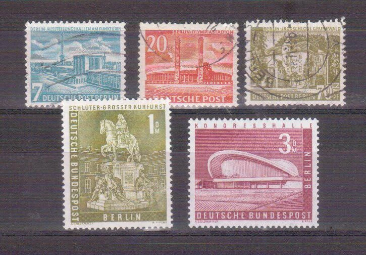 GERMANY BERLIN 1954 70 olive used + 1956 1D + 3D MUH - Image 1 of 1