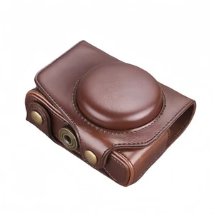 Camera bag. Leather protective cover. Wear-resistant. for Panasonic LUMIX LX10 - Picture 1 of 8