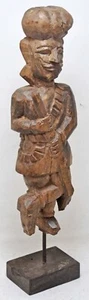 Antik hölzerner Uhrmacherfigur Statue Original alt handgefertigt fein geschnitzt - Bild 1 von 7