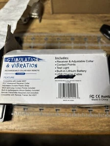 STIMULATION AND VIBRATION RECHARGEABLE DOG COLLAR - 3 Training Modes - Picture 1 of 8