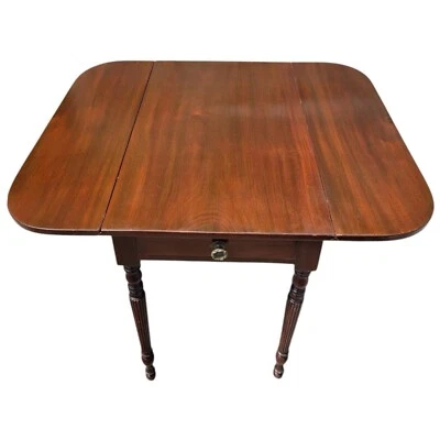 Mesa de desayuno victoriana americana de caoba hoja caída años 20 - muebles antiguos Foto 1 de 4