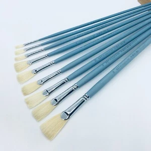 XDT#686 Fan Artist Paint Brush Art Brushes Hog Bristle Oil Acrylic Watercolor - Picture 1 of 15