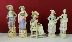Lot of 5 Occupied Japan Bisque Figurines - Picture 1 of 5