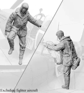 Kit modelo figura resina 1/32 pilotos de combate 2 figuras sin montar sin pintar - Imagen 1 de 2