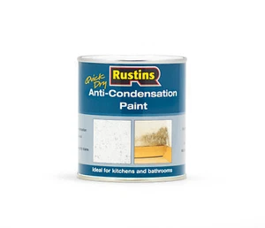 Rustins Quick Dry Anti-Condensation Paint kitchen/bathrooms matt white 250/500ml - Picture 1 of 5