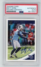 2018 Donruss Brett Kern signed PSA DNA Auto Rookie RC Card #276 Titans