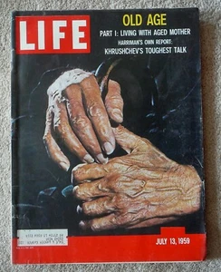 LIFE MAGAZINE - JULY 13 1959 - OLD AGE - HARRIMAN on KHRUSHCHEV  - Picture 1 of 2