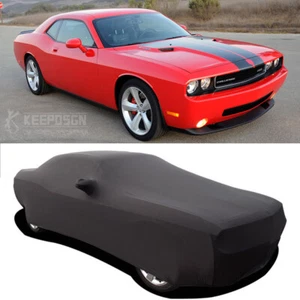 For Dodge Challenger Satin Stretch Car Cover INDOOR CUSTOM Scratch Dust Proof - Picture 1 of 12