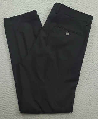Pantalones de vestir CHAPS para hombre 33x32 (34x30) negros pantalones chinos calce recto Foto 1 de 4