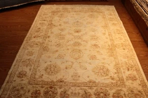 RUG_FLORAL _DESIGN 5X8 FT. FINE QUALITY HANDMADE HAND KNOTTED MUTED SOFT COLORS - Picture 1 of 12