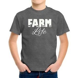 Farm Life Toddler Kids Youth T-shirt Farming Farm Animals Farmhouse Farm Fresh - Picture 1 of 16