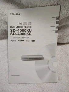 TOSHIBA DVD VIDEO PLAYER SD-4000KU & SD4000-KC Bedienungsanleitung - Bild 1 von 5
