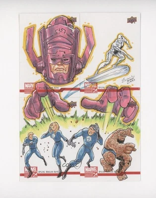 2022 Marvel Annual 4-Piece Puzzle Achievement George Vega #SKT4 Auto Sketch ob9 - Image 1 of 3