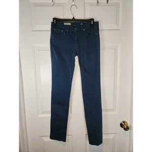 26 R Adriano Goldschmied Blue Chino Pants The Stilt Cigarette Jeans Sz 4 - Picture 1 of 7
