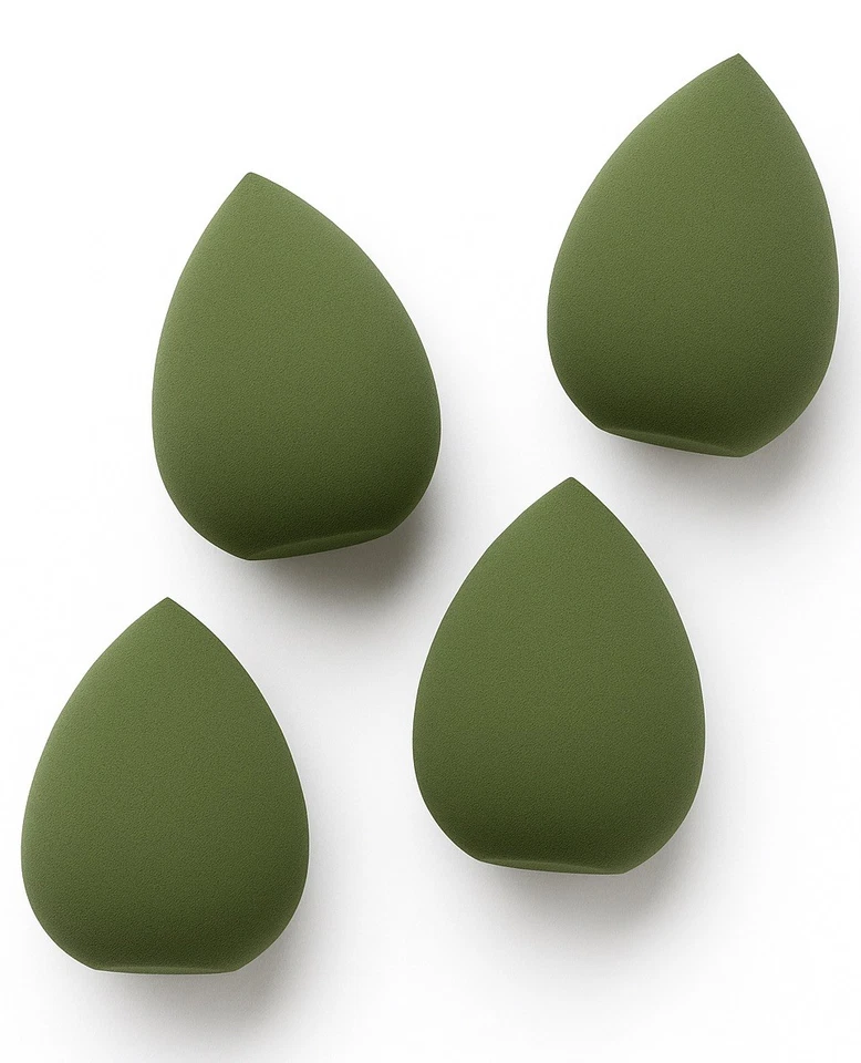 NUEVO Maquillaje Esponja Belleza Batidora, Verde, Paquete de 4, ENVÍO GRATUITO Foto 1 de 1
