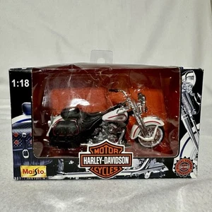Maisto 1997 Harley Davidson Motorcycle Heritage Springer White/Red 1:18 - Picture 1 of 4