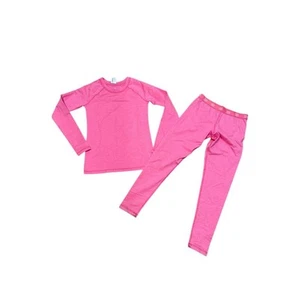 All in Motion Kids Thermal Underwear Set Pink Size 10/12 Winter Warm - Picture 1 of 8