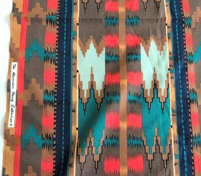 Vintage Alexander Henry Collection Cotton Fabric  SOUTHWEST IKAT 44"W x 2½ Yards - Image 1 of 4