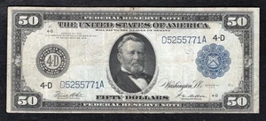 FR. 1039a 1914 $50 FIFTY DOLLARS FRN FEDERAL RESERVE NOTE CLEVELAND, OH VF - Picture 1 of 2