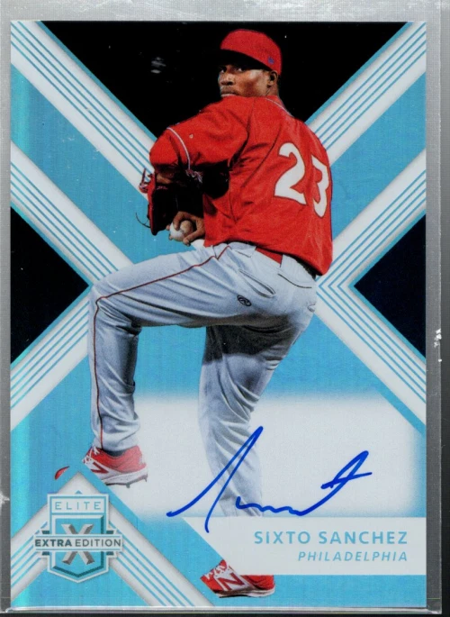 A4855- 2018 Elite Extra Edition Autographs #99 Sixto Sanchez Auto - NM-MT - Image 1 of 2
