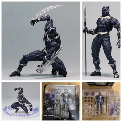 Increíble figura de acción Yamaguchi Revoltech Black Panther modelo 15 cm caja de regalo de Navidad Foto 1 de 4