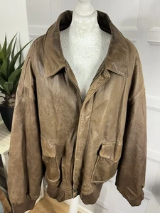 Adventure Bound Thinsulate Leather Jacket Chest 55ins In Brown & Fully Lined - Picture 1 of 21