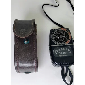 Vintage 1940s GE General Electric Light Exposure Meter 8DW58Y4 w/Leather Case - Picture 1 of 2