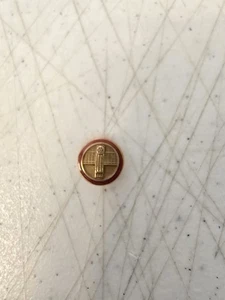 Vintage Tiny Round Sears 10KT Gold 20 Years of Service Pin Red Enamel? - Picture 1 of 4