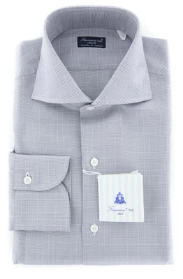 Camisa de fantasía gris Finamore Napoli - delgada - 15/38 - (FN83177) Foto 1 de 4