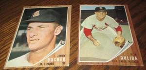 2) 1962 Topps St. Louis Cardinals baseball cards #49 Bob Duliba & #439 J. Buchen - Picture 1 of 2