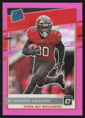 2020 Donruss Optic #186 Ke'Shawn Vaughn Pink RC - Image 1 of 2