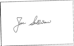 -Joe Sullivan- (d.1985) Signed/Autograph/Auto Index Card Atlanta Braves MLB - Picture 1 of 1