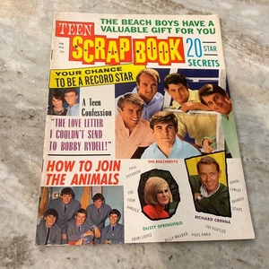 1965 TEEN SCRAP BOOK MAGAZINE BEACH BOYS ANIMALS BEATLES - Bild 1 von 4